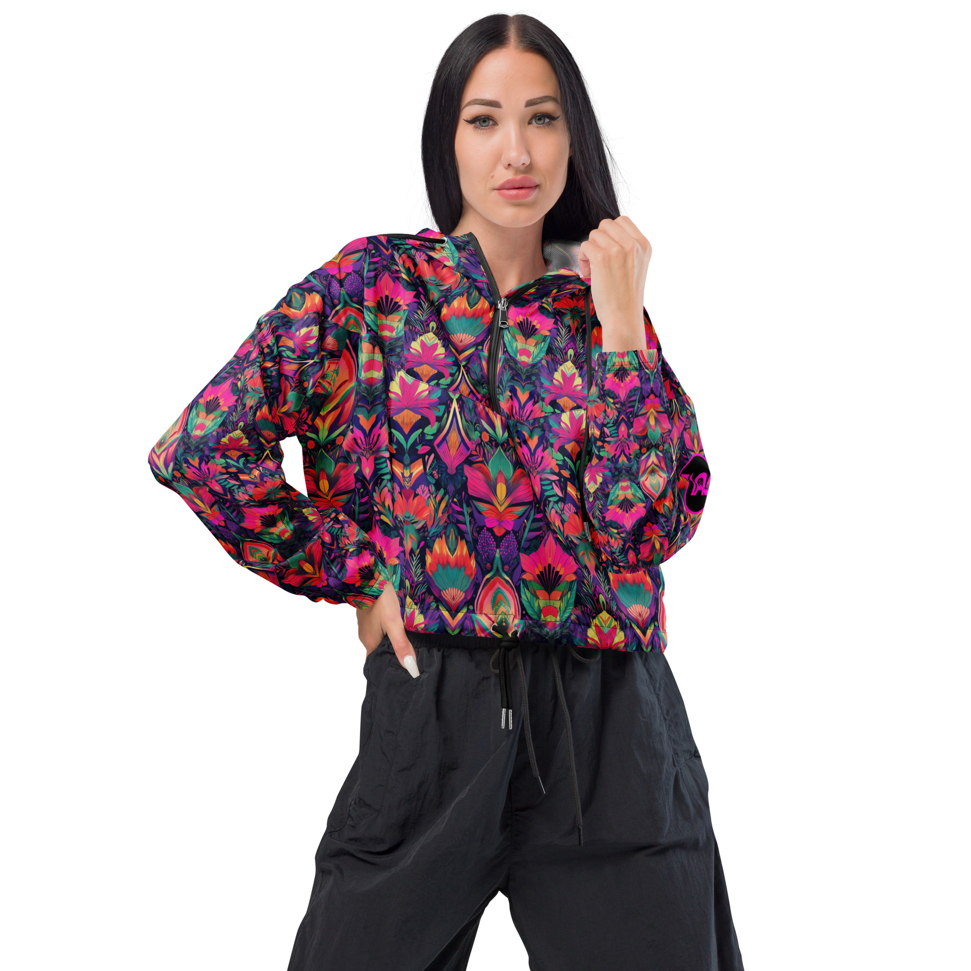 Jungle Jam cropped windbreaker